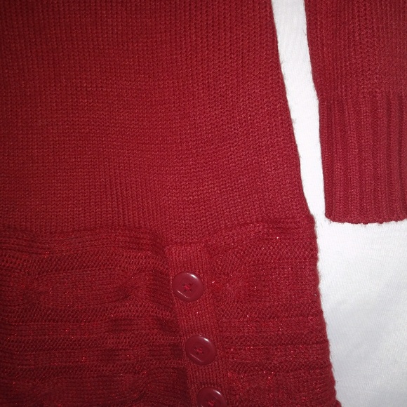Allison Brittney S Red Beautiful Sweater Tunic - Picture 3 of 6